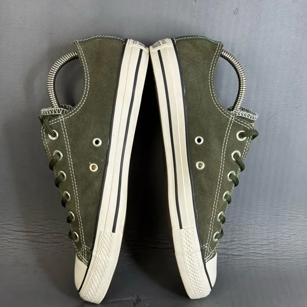 Converse Chuck Taylor All Star sneakers olive green suede men’s size 8
